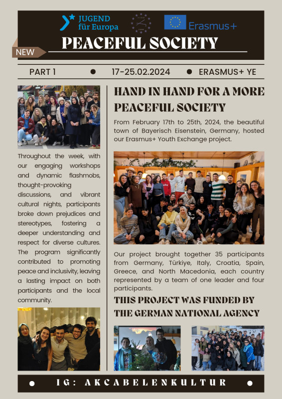 Hand in Hand for a More Peaceful Society.